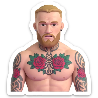 Conor McGregor UFC fighter with tattoos sticker