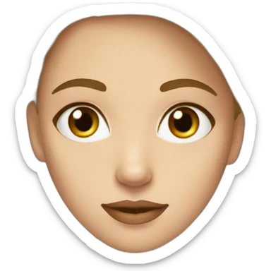 Femme blonde yeux marrons avec cheveux très long lisse  sticker