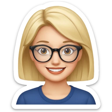 👩 with specs sticker