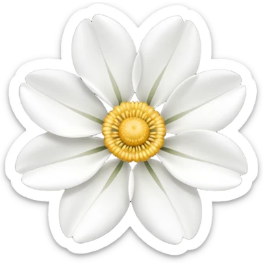 White Flower  sticker