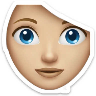 Blonde girl blue eyes wearing bikini sticker