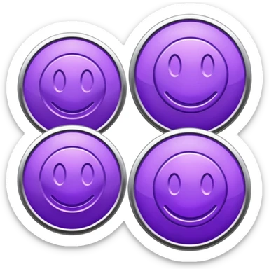 Coins purple sticker