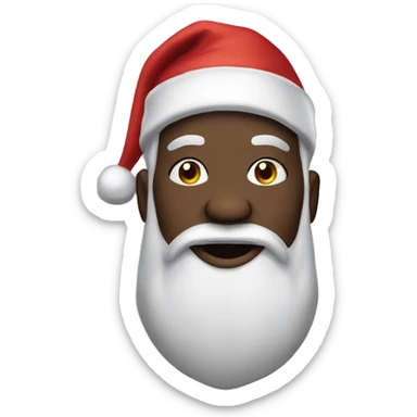 Black santa with a grimace sticker