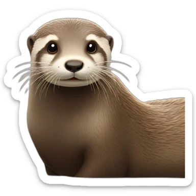 Loutre sur un mouton sticker