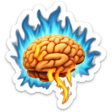 Brain on fire sticker