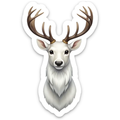 White stag sticker