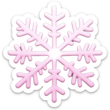 Light Pink snowflake sticker