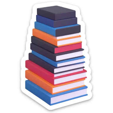 neat stack of manga volumes sticker