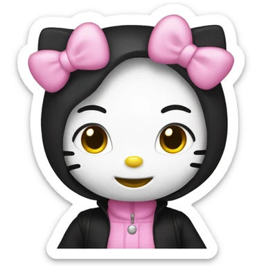 hello kitty black sticker
