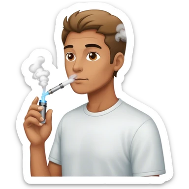 Guy vaping sticker