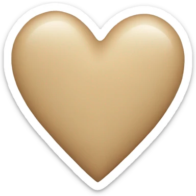 Beige heart  sticker
