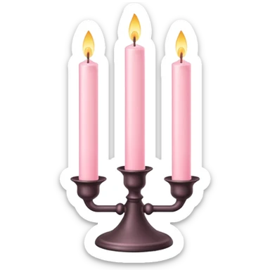 Pastel pink candlestick chart with clean soft glow and minimal contrast sticker