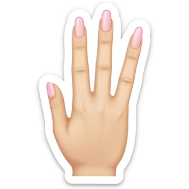 make a hand with the pinky, ring finger, and pointer finger sticking up sticker
