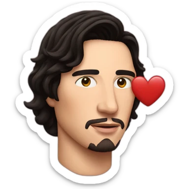 heart with face of Adam driver sticker