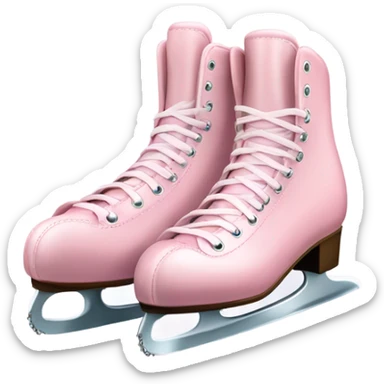 aesthetic pastel pink ice skates sticker