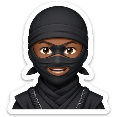 Ninja con ojos de enamorado  sticker