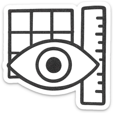  Stylized Eye + Grid + Ruler sticker