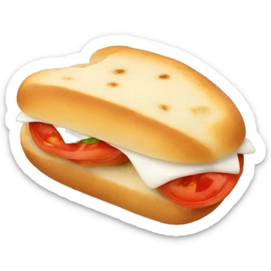 Panino with tomato and mozzarella  sticker
