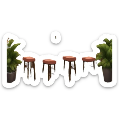 rooftop bar with cocktails sticker