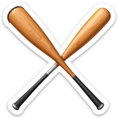 Baseball bat with Giants logo sticker