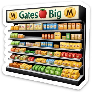 a grocery store called “gates big m” sticker