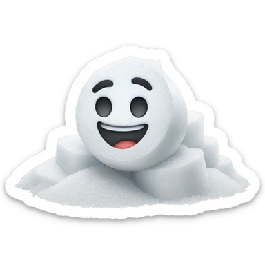 happy emoji with a pile of salt sticker