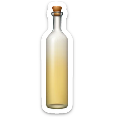 Long cylindrical tequila blanco bottle sticker