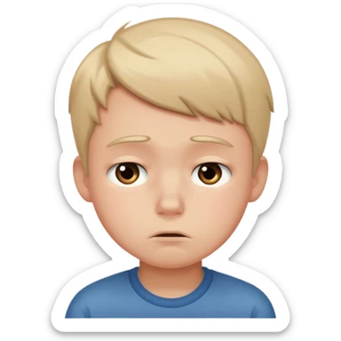 Ashamed emoji boy sticker