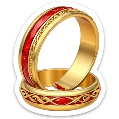 2 bloody wedding rings sticker