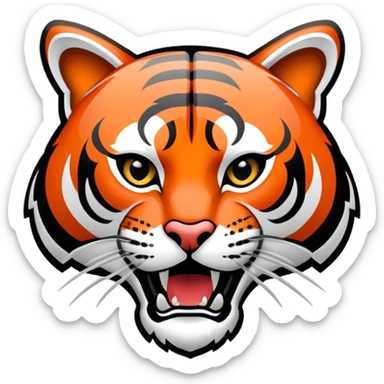 a custom logo of cincinnati bengals sticker