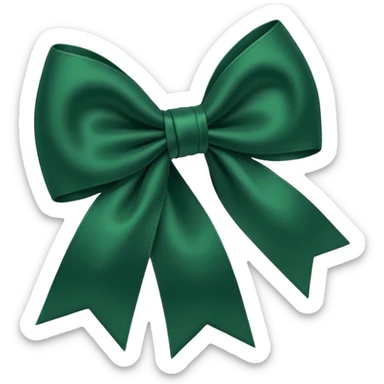 forest green bow sticker