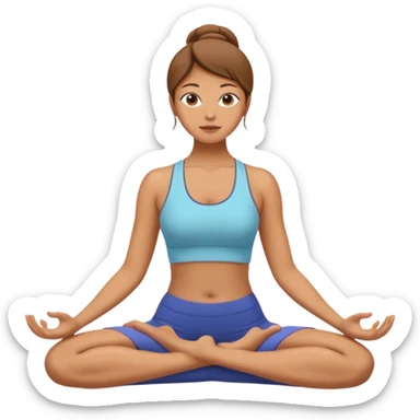 woman does yoga  sticker