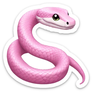 Pastel pink snake  sticker