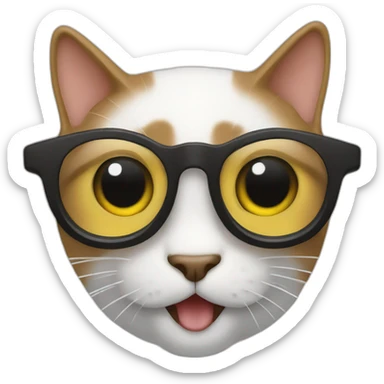 Chat qui fait d ela trompete sticker