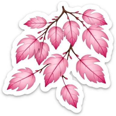 sakura leaves sticker