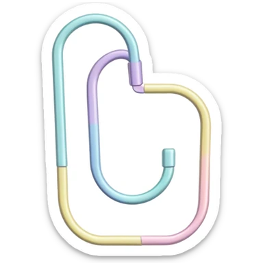 pastel paper clip sticker
