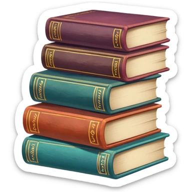 10 book in bohemian style sticker