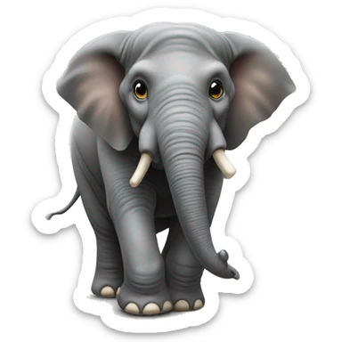 Elephant trompe coupée  sticker