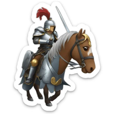 Un écureuil en chevalier sticker