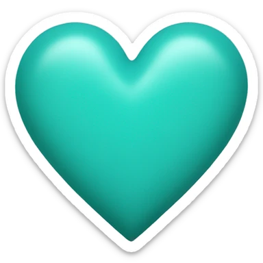 turquoise heart  sticker