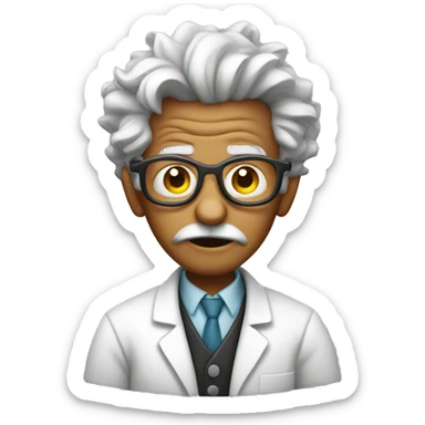 mad scientist sticker