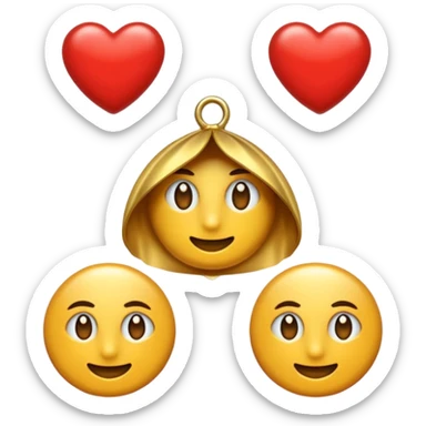 Kırmızı ince uçlu kolye şeklinde Sarkaç sticker