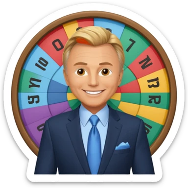 Wheel of Fotune tv pat sajak sticker