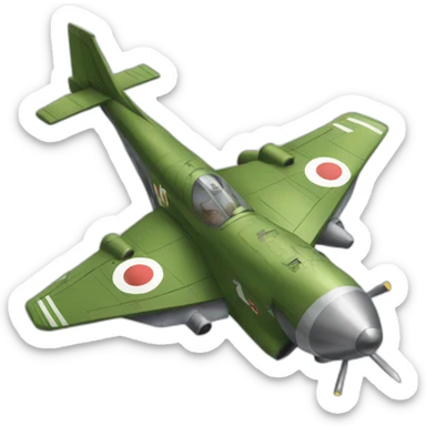 Avión de combate disparando sticker