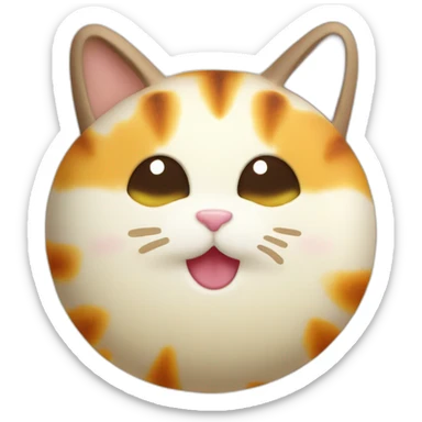 butternut rice cake mochi cat sticker