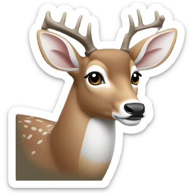 white-tailed deer sticker