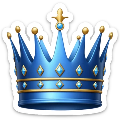 A blue crown sticker