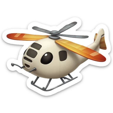 Moth flying a Helicopter sticker