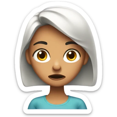 Annoyed girl sticker