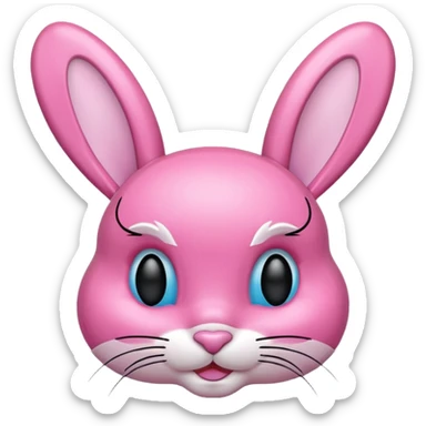 Y2K Playboy bunny head logo sticker